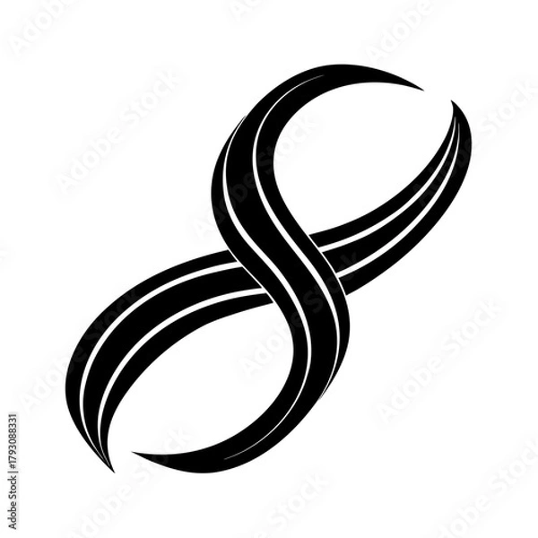Obraz a flowing ribbon forming an abstract shape vector.