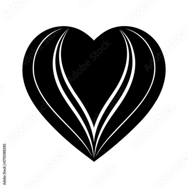 Obraz a heart shape vector art illustration 