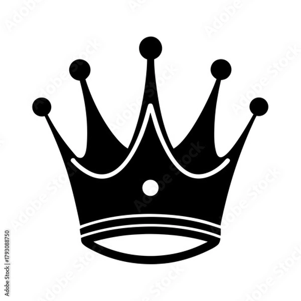 Obraz a simple crown vector art illustration.