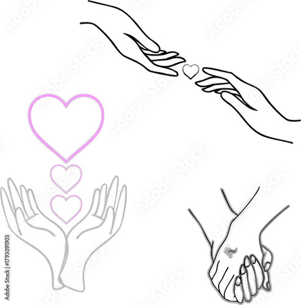 Obraz hands vector illustration