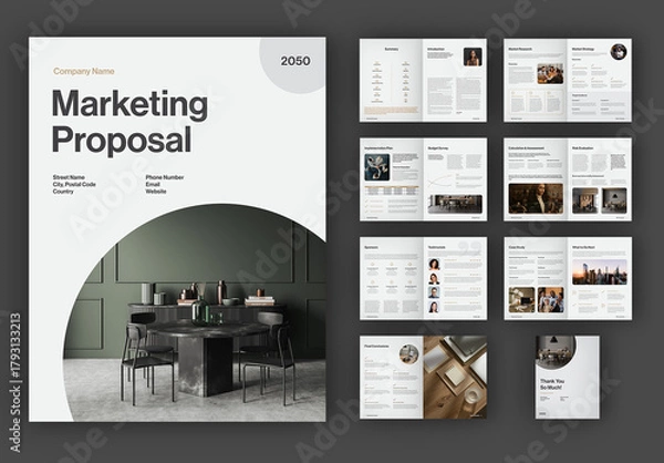 Obraz Marketing Proposal Layout