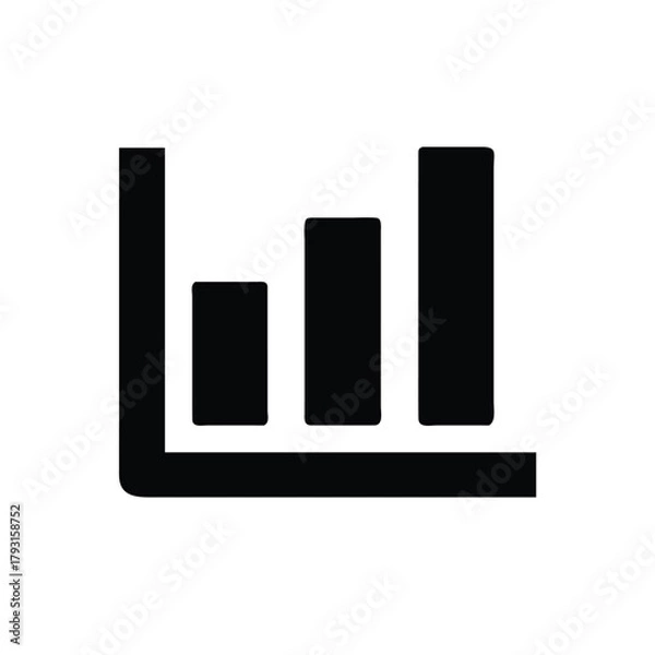 Fototapeta bar chart icon representing survey results and data analytics