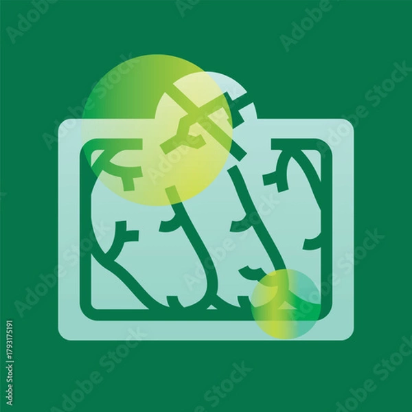 Obraz glassmorphism illustration. Transparency blur elements.