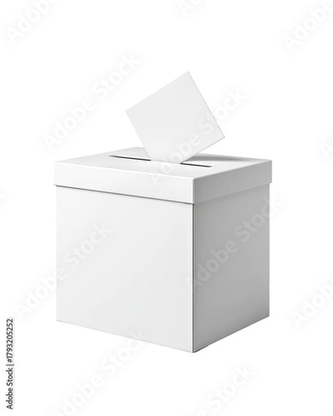 Obraz Blank white ballot box