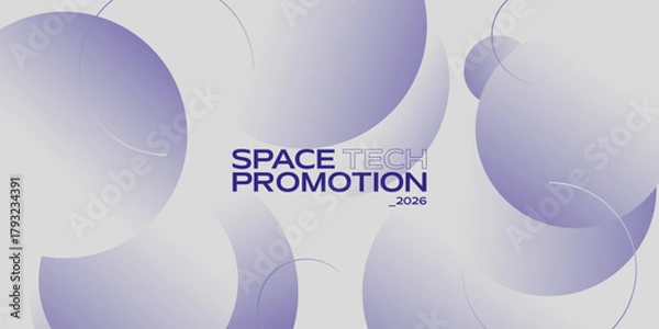 Obraz Grey background with gradient circles composition. 