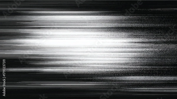 Fototapeta Abstract digital glitch background with horizontal static noise lines effect Vector, illustration.