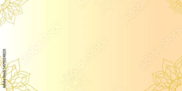 Obraz Intricate beautiful liner mandala designs adorn the corners of a  gradient light background. Islam, arabic, Indian, ottoman motifs