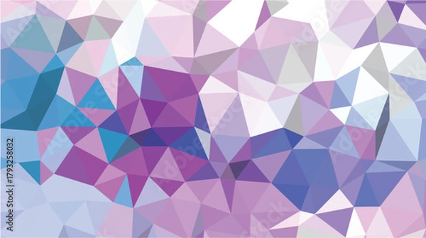 Obraz Soft Pink and Lavender Low Poly Geometric Abstract Background with Cool Tones
