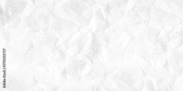 Obraz white crumpled paper. Crumpled on white background paper texture.