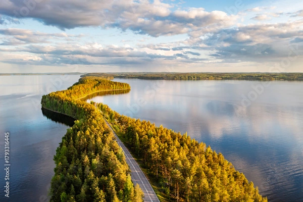 Obraz sunset over the lake