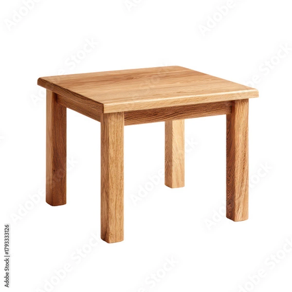 Obraz Modern light wood coffee table or nightstand, furniture item isolated