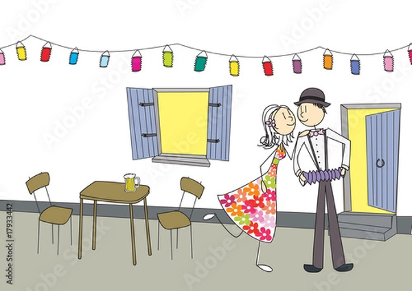 Obraz couple guinguette