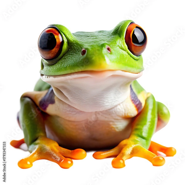 Fototapeta cute Frog set on a isolated white background. PNG
