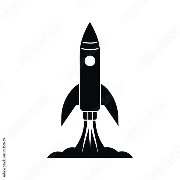 Obraz Illustration of a Rocket Launching Space Exploration and Technological Advancement