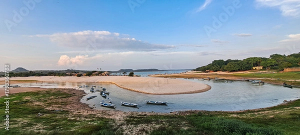 Fototapeta The Island of Love, Ilha do Amor in Alter do Chao, state of Para, Brazil. Also known as the Amazon caribbean.