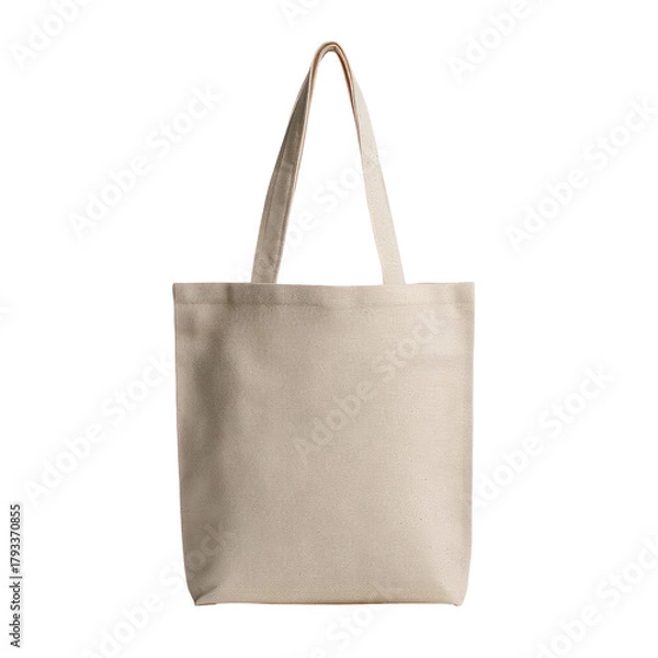 Obraz Blank cotton canvas tote bag mockup isolated on white background