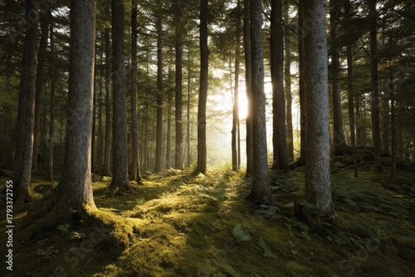 Fototapeta ai composing serene meditation music amidst tranquil nature creates peaceful atmosphere