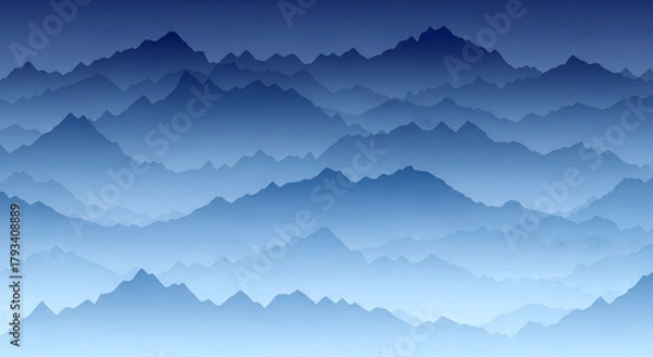 Fototapeta mountain landscape with clouds