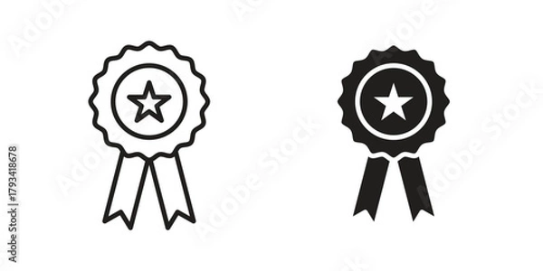 Obraz Rosette icon in trendy flat style design. Vector graphic illustration.