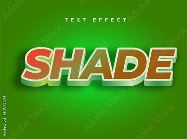 Fototapeta 3D text Effect Design, Colorful text Effect, Illustrations