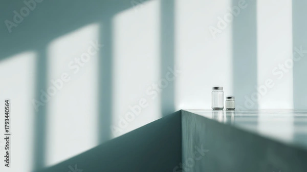 Fototapeta minimalist tabletop scene featuring bill with blurred white text bars displaying ar sums