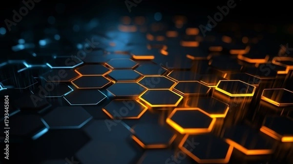 Fototapeta 六角形の背景画像