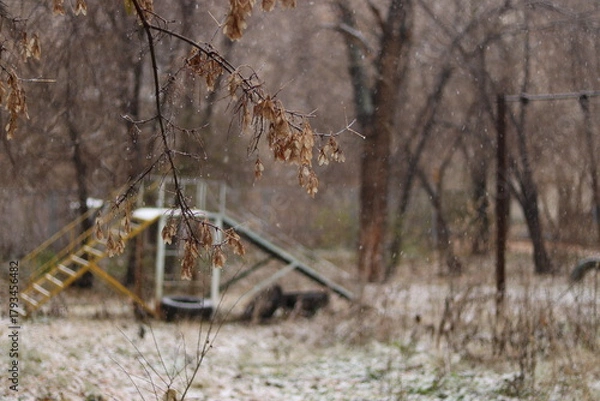 Obraz old wooden bridge