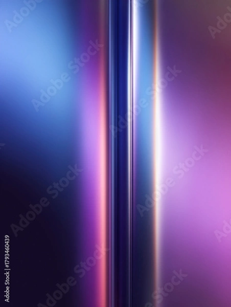 Fototapeta Abstract vertical light streaks with soft gradients in blue and purple tones