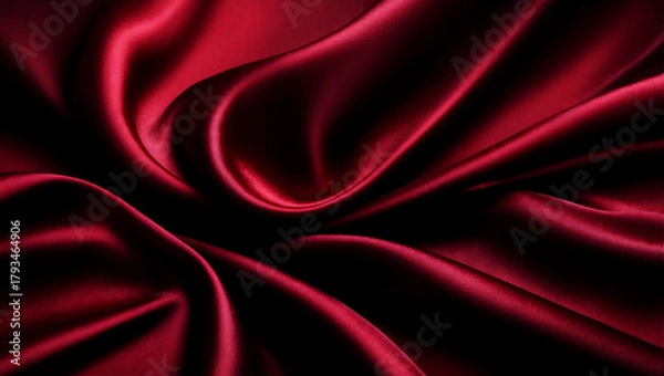 Fototapeta 赤い布のドレープ　AI生成素材