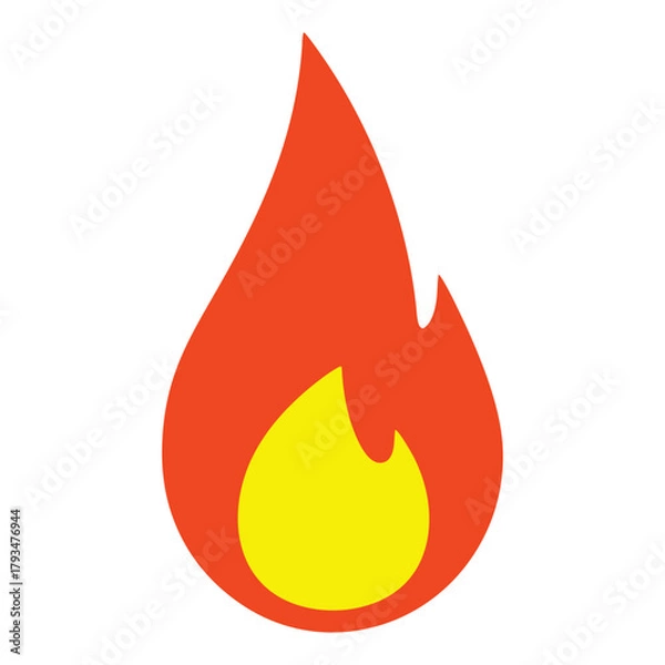 Fototapeta set of fire icons vector 