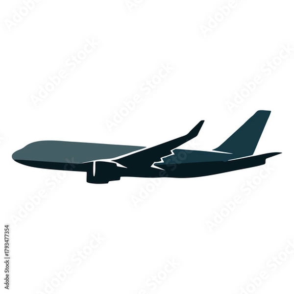Fototapeta vector airplane isolated on white background