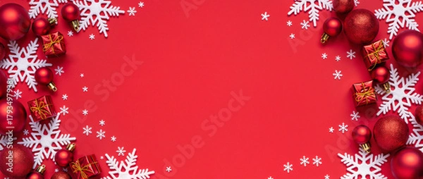 Obraz red christmas background