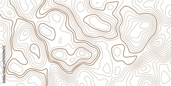 Fototapeta Golden line art background vector. Mountain topographic terrain map background with gold lines texture.topo map technology modern design white background. Vector Illustration. 