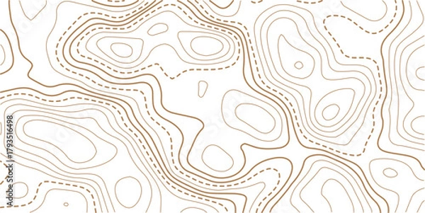 Obraz Abstract topo contour map on white background, Topographic map Topographic contour lines map seamless pattern.Topography background. Vector banner. Topo,
