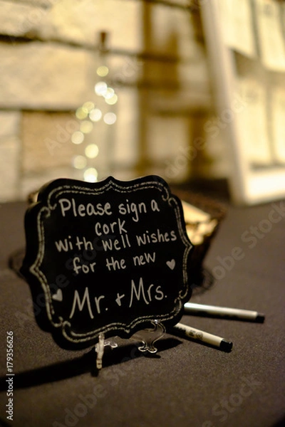 Obraz wedding guest sign