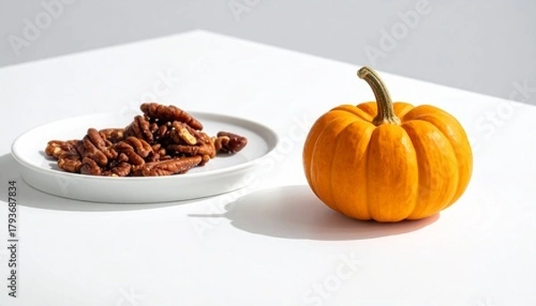 Fototapeta Minimal Thanksgiving Objects & Cozy Autumn Product Shots