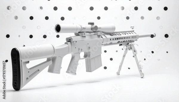 Fototapeta Sniper Riffle with polka dots