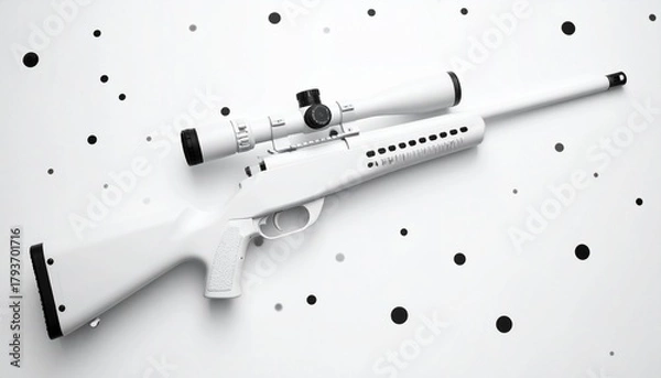 Fototapeta Sniper Riffle with polka dots