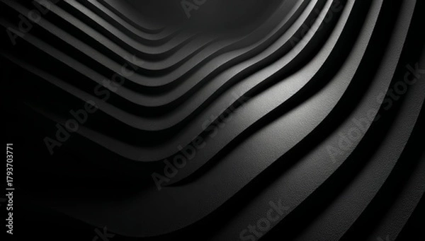 Obraz Black and white image of a wave with a dark background. The image has a moody and mysterious feel to it