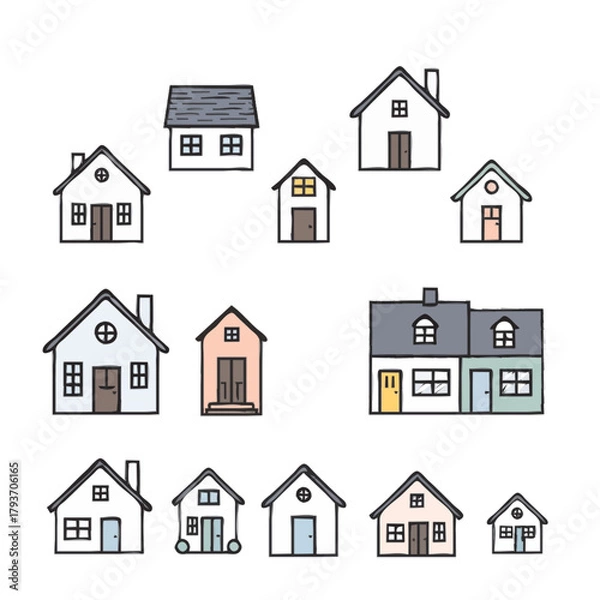 Fototapeta house icons set