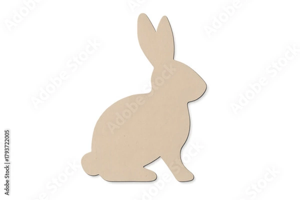 Obraz Paper cutout rabbit silhouette representing easter holiday