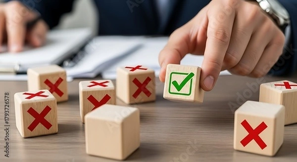 Fototapeta Decision Making - Choosing the Right Path Among Many Options.