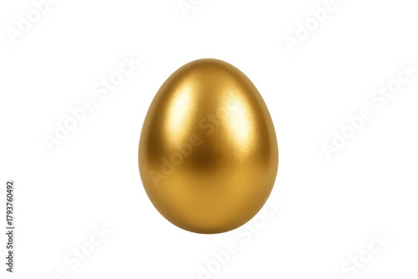 Fototapeta Golden egg symbolizing wealth, prosperity, and investment with transparent background