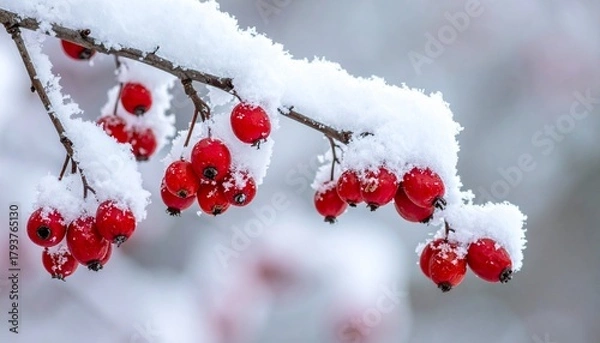 Obraz Snow-covered berries