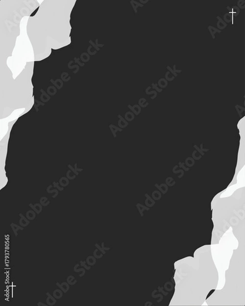 Fototapeta A rich dark background with shadowed floral silhouettes, offering a calm and dignified style.