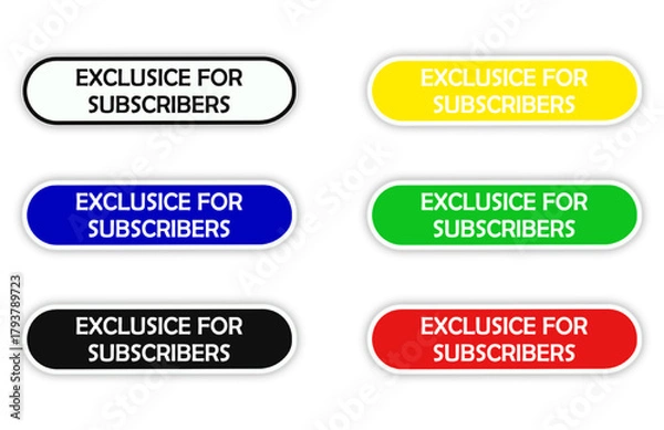 Obraz Capsule Button Exclusive for Subscribers Icon – Modern Premium Access Label Stock Illustration