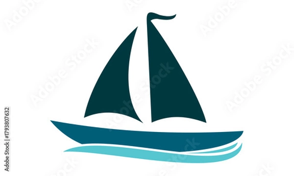 Obraz sailboat vector logo illustration