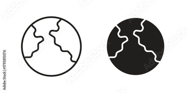 Fototapeta Globe icon collection with multiple styles. EPS10