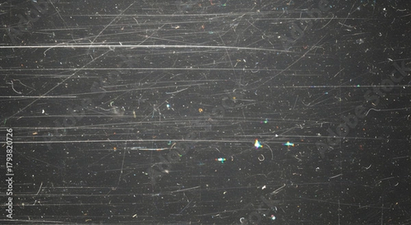 Obraz Weathered Black Surface Scratch Overlay Film Dust Grain Texture