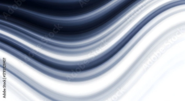 Obraz Modern Abstract Blue Wavy Lines Background Smooth Gradient Design